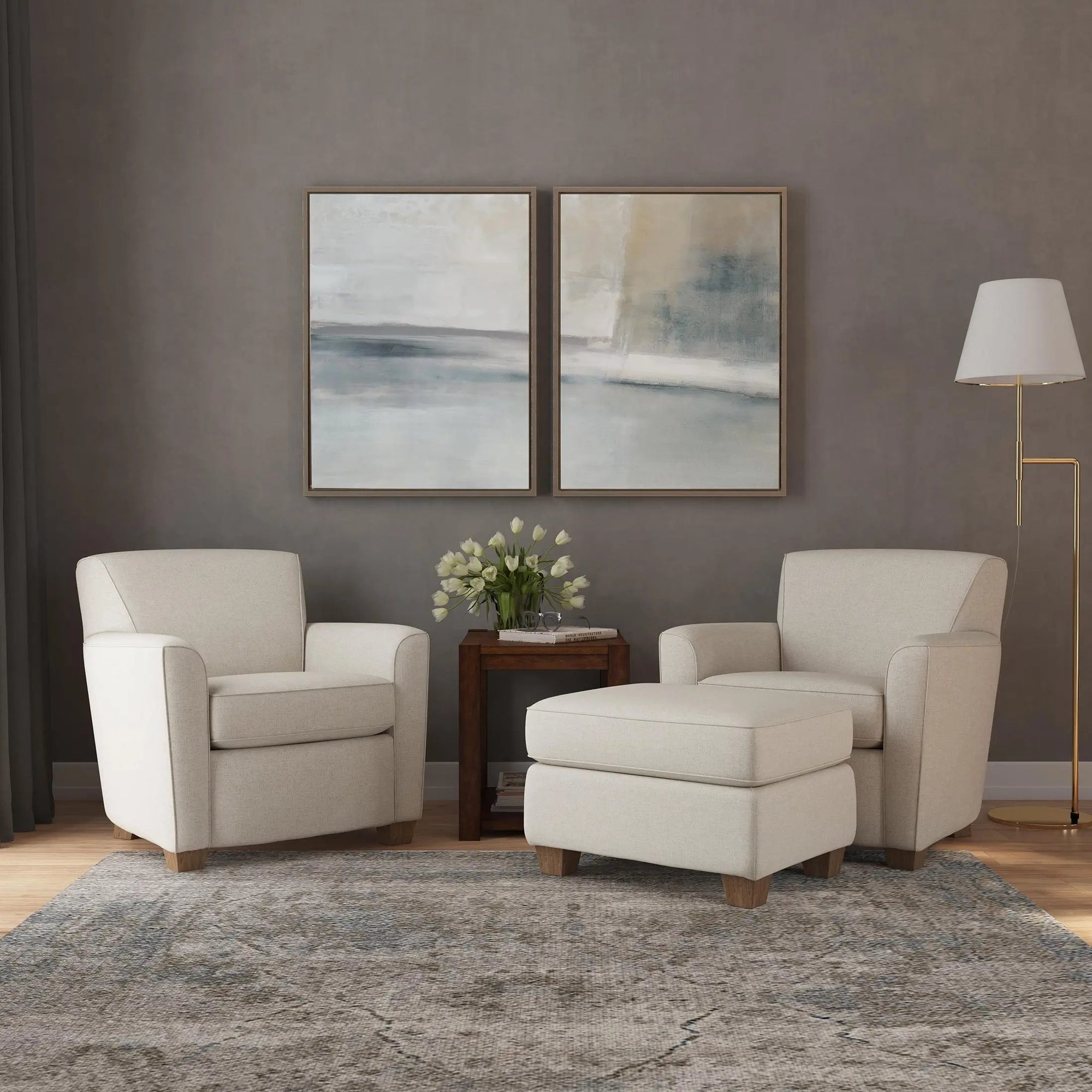 Pair of accent chairs in a living room