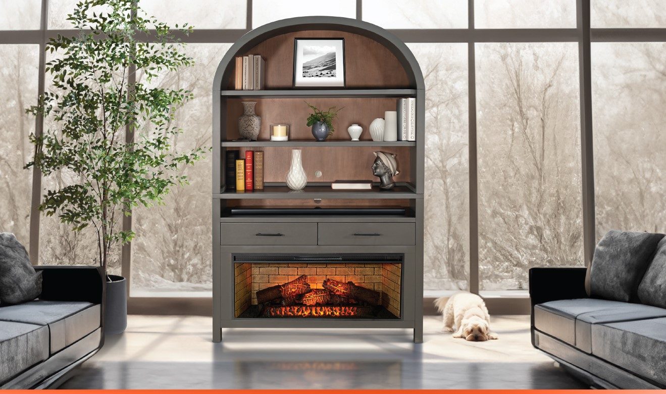 Fireplace media cabinet