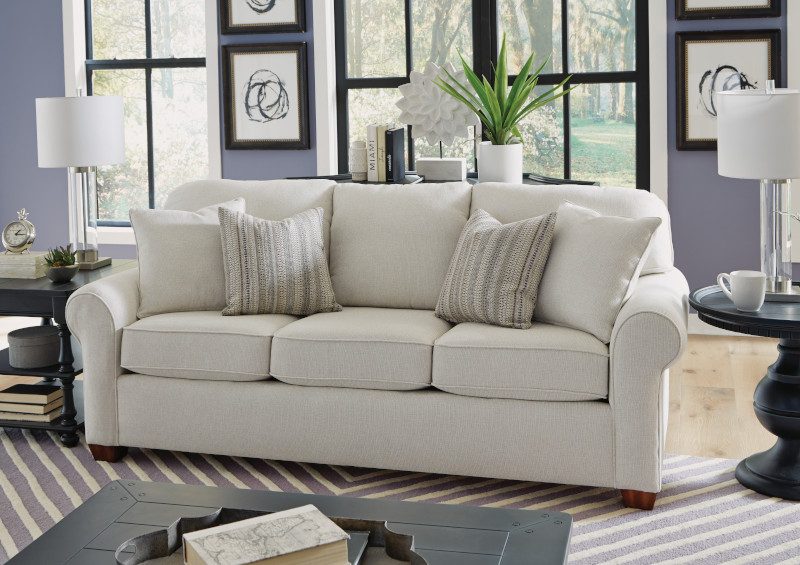 Light sofa and loveseat in a living room