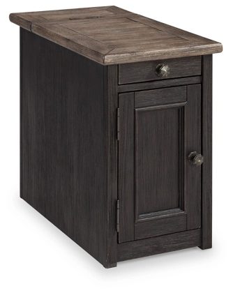 Chairside end table, door closed