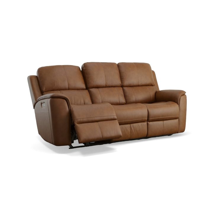 Flexsteel Henry power reclining sofa, side view